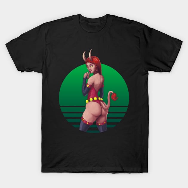 Sexy Devil Girl T-Shirt by JilGoo